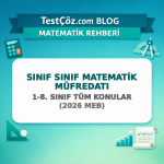 Sınıf Sınıf Matematik Müfredatı: 1-8. Sınıf Tüm Konular (2026 MEB)