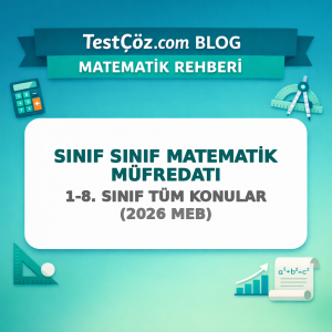 Sınıf Sınıf Matematik Müfredatı: 1-8. Sınıf Tüm Konular (2026 MEB)