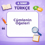 4. Sınıf Türkçe Cümlenin Öğeleri Görseli