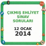 Ehliyet Sınav Soruları - 12 Ocak 2014 (Tek Sayfa)