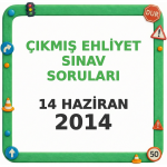 Ehliyet Sınav Soruları - 14 Haziran 2014 (Tek Sayfa)