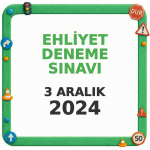 Ehliyet Sınav Soruları - 3 Aralık 2024