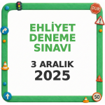 Ehliyet Sınav Soruları - 3 Aralık 2025