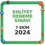 Ehliyet Sınav Soruları - 7 Ekim 2024