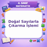 4. Sınıf Matematik Doğal Sayılarla Çıkarma İşlemi Görseli