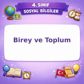 4. Sınıf Sosyal Bilgiler Birey ve Toplum Görseli