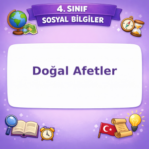 4. Sınıf Sosyal Bilgiler Doğal Afetler Testi Görseli