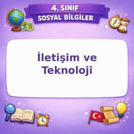 4. Sınıf Sosyal Bilgiler İletişim ve Teknoloji Testi Görseli