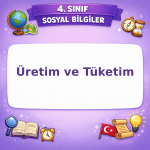 4. Sınıf Sosyal Bilgiler Üretim ve Tüketim Testi Görseli