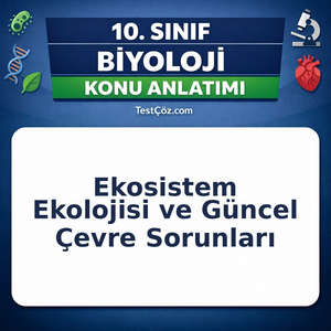 10. Sınıf Biyoloji Ekosistem Ekolojisi ve Güncel Çevre Sorunları Konu Anlatımı