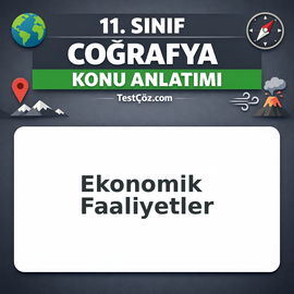 11. Sınıf Coğrafya Ekonomik Faaliyetler ve Doğal Kaynaklar Konu Anlatımı