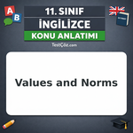 11. Sınıf İngilizce Values and Norms Konu Anlatımı