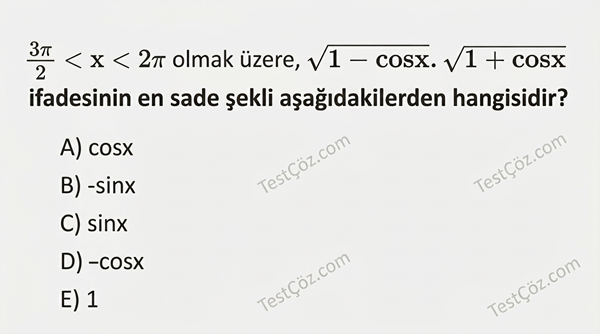 11. Sınıf Matematik Testi: Trigonometride Esas Ölçü