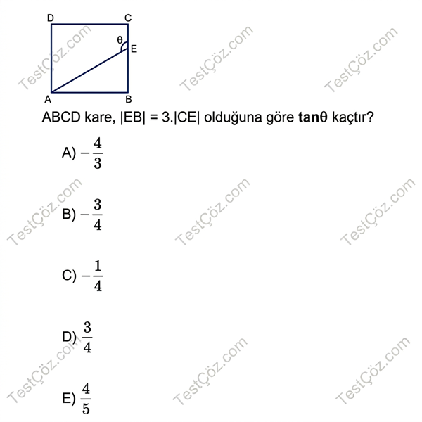 11. Sınıf Matematik Testi: Trigonometride Esas Ölçü