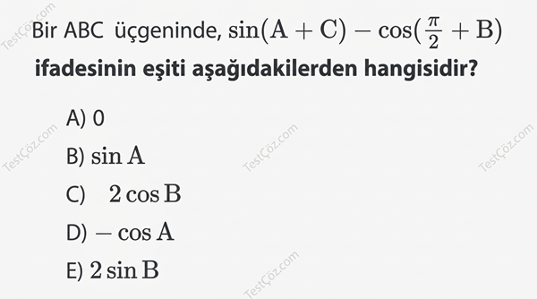 11. Sınıf Matematik Testi: Trigonometride Esas Ölçü