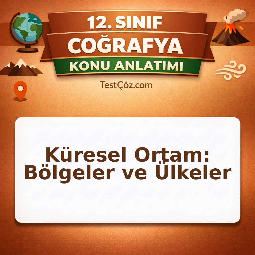 12. Sınıf Coğrafya Küresel Ortam: Bölgeler ve Ülkeler Konu Anlatımı