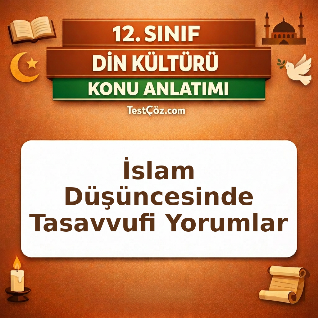 12. Sınıf Din Kültürü İslam Düşüncesinde Tasavvufi Yorumlar Konu Anlatımı