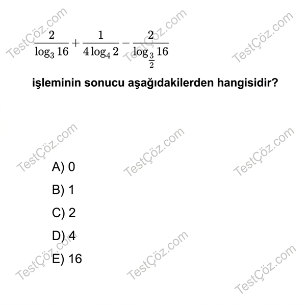12. Sınıf Matematik Testi: Logaritma Kuralları ve Denklemler