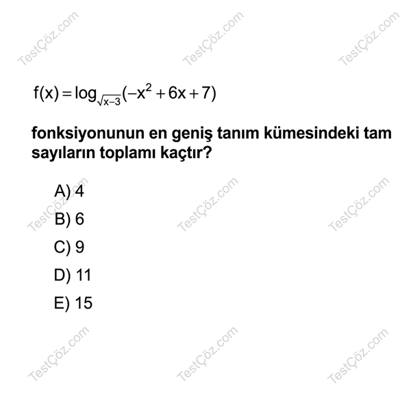 12. Sınıf Matematik Testi: Logaritma Kuralları ve Denklemler