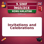 9. Sınıf İngilizce Invitations and Celebrations Konu Anlatımı