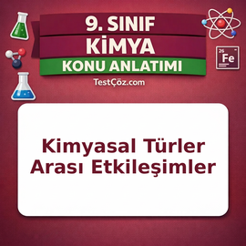 9. Sınıf Kimya Kimyasal Türler Arası Etkileşimler Konu Anlatımı