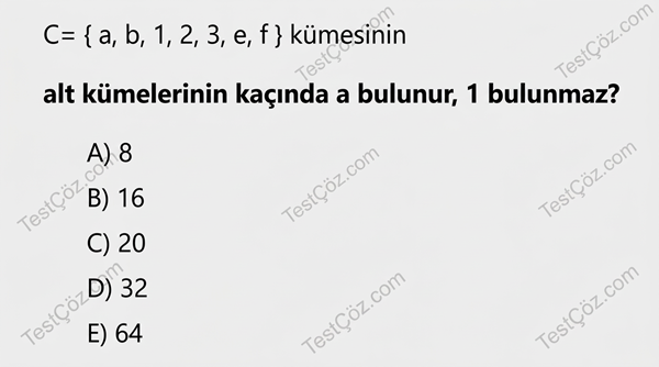 9. Sınıf Matematik Kümeler Testi