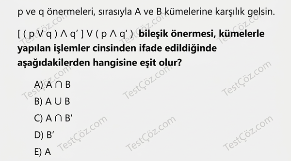 9. Sınıf Matematik Kümeler Testi