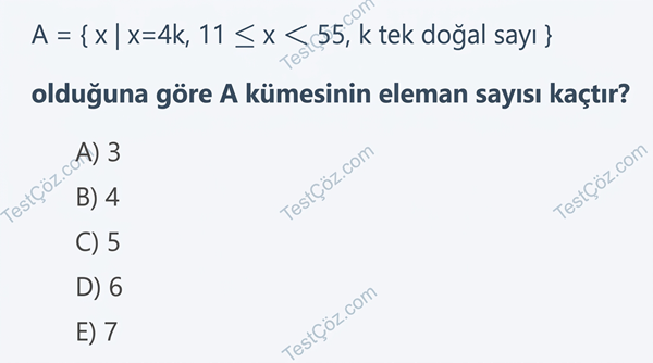 9. Sınıf Matematik Kümeler Testi