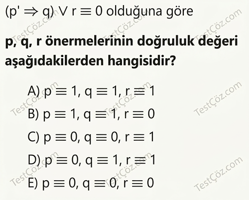 9. Sınıf Matematik Mantık Testi: Önerme, Bağlaçlar ve Bileşik Önerme Sadeleştirme