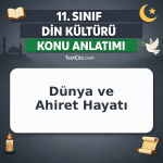 11. Sınıf Din Kültürü Dünya ve Ahiret Hayatı Konu Anlatımı