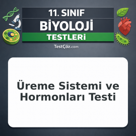 11. Sınıf Biyoloji Üreme Sistemi ve Hormonları Testi