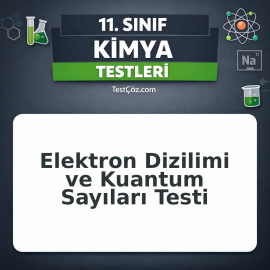 11. Sınıf Kimya Elektron Dizilimi ve Kuantum Sayıları Testi