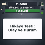 11. Sınıf Türk Dili ve Edebiyatı Hikâye Testi: Olay ve Durum