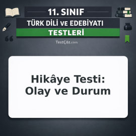 11. Sınıf Türk Dili ve Edebiyatı Hikâye Testi: Olay ve Durum