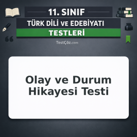 11. Sınıf Türk Dili ve Edebiyatı Olay ve Durum Hikayesi Testi