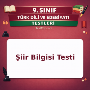 9. Sınıf Şiir Bilgisi Testi