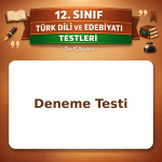 12. Sınıf Edebiyat Deneme Testi