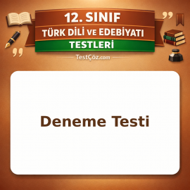 12. Sınıf Edebiyat Deneme Testi