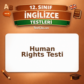 12. Sınıf İngilizce Human Rights Testi