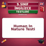 9. Sınıf İngilizce Human In Nature Testi