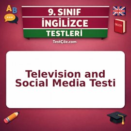 9. Sınıf İngilizce Television and Social Media Testi