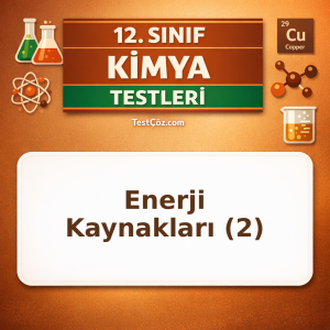 12. Sınıf Kimya Enerji Kaynakları 2: Yenilenebilir, Fosil ve Hidrojen Testi