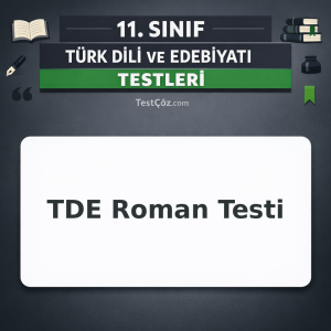 11. Sınıf TDE Roman Testi