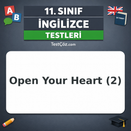 11. Sınıf İngilizce Open Your Heart 2: Past Modals, Deduction ve Criticism Testi