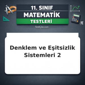 11. Sınıf Matematik Denklem ve Eşitsizlik Sistemleri 2: Lineer Sistem, Lineer Programlama Testi