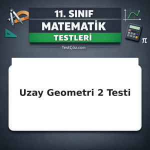 11. Sınıf Matematik Uzay Geometri 2: Prizma, Piramit, Koni, Silindir ve Küre Testi