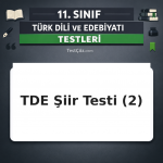 11. Sınıf Türk Dili ve Edebiyatı Şiir 2: Servet-i Fünun, Cumhuriyet ve Modern Şairler Testi