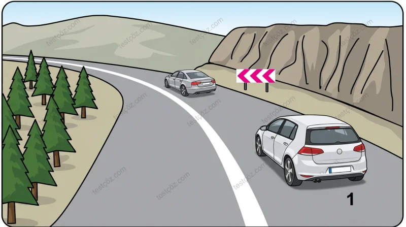 1 numaralı aracın yapması gereken davranış — yol sahnesi