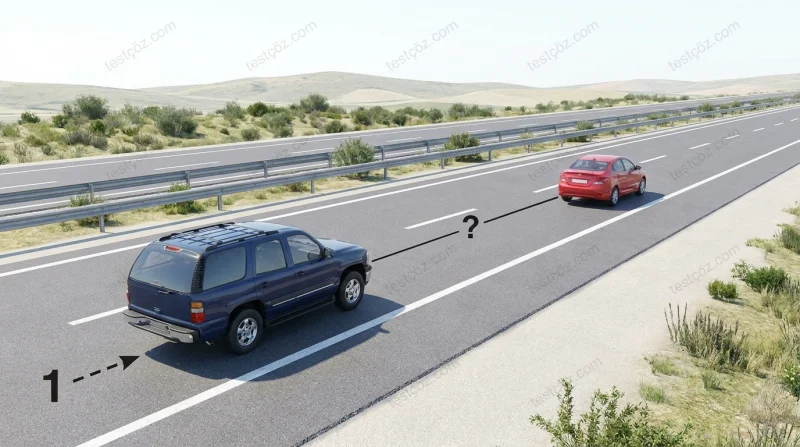 90 km/h hızla seyreden aracın takip mesafesi — yol sahnesi diyagramı