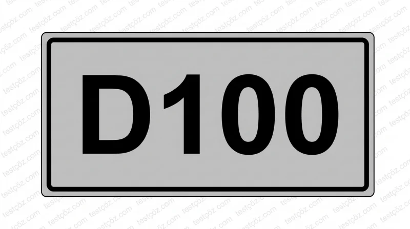 D100 devlet yolu numarası — haritalarda gösterilen yol numarası tabelası